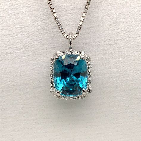 Excited to share the latest addition to my #etsy shop: Blue Zircon and Diamond Pendant https://etsy.me/3KB9eyL #blue #zircon #bluezircon #bluezircondiamond #zirconpendant #bluezirconpendant #diamond #whitegold #mendhamnjantiques Blue Diamond Necklace, John Hardy Bracelet, Zircon Jewelry, Minerals And Gemstones, Blue Zircon, Jewelry Holder, Blue Diamond, Diamond Studs, Jewelry Organization