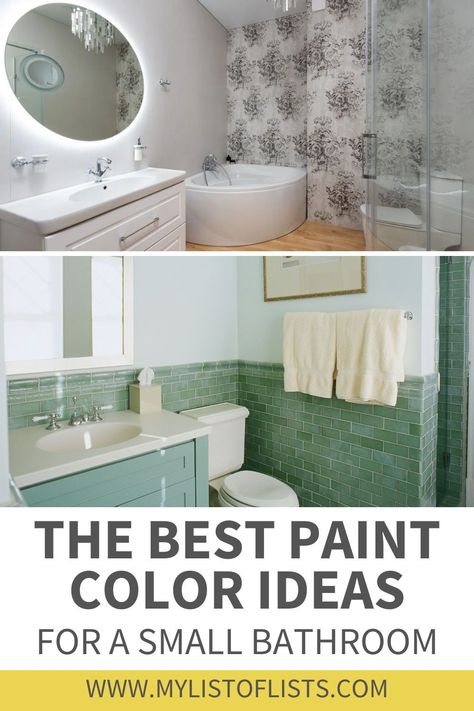 Who doesn’t want a small bathroom design that can accommodate showers, bathtubs, and other essential toiletries? You can do so by choosing the right paint colors for your bathroom. In this article, we will discuss the best small bathroom paint colors with no windows. These small bathroom colors work great to brighten up the space if there is no window. Paint For Bathroom With No Windows, Small Bathroom With No Windows, Paint Colors For Small Bathrooms, Small Bathroom Color Ideas, Bathroom With No Windows, Small Bathroom Paint Colors, Windowless Bathroom, Small Bathroom Paint, Small Bathroom Colors