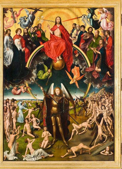 Hans Memling The Last Judgement Central Panel Late 1460s Hans Memling, The Last Judgment, Cambodian Art, Evangelion Art, Strange History, Late Middle Ages, Esoteric Art, Religious Paintings, San Michele