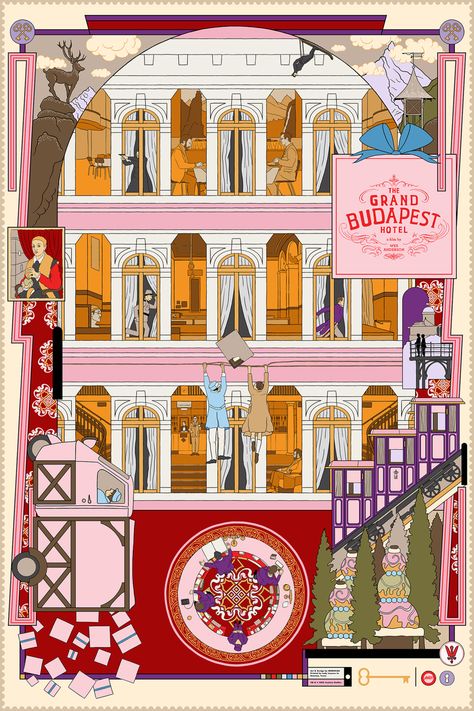 Megan Poster, Budapest Hotel Poster, Hotel Mood Board, Grand Budapest Hotel Poster, Culture Poster, Stitch Pics, Mondo Posters, Cool Movie Posters, Hotel Poster