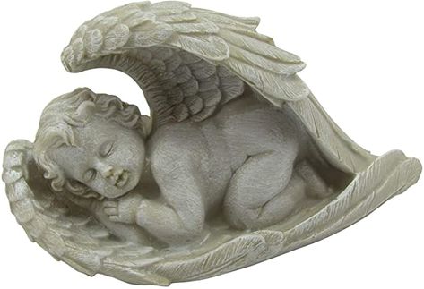 Wing Statue, Sleeping Angel, Faith And Hope, Angel Figure, Praying Angel, Outdoor Living Decor, Angel Statues, Outdoor Statues, Garden Statues