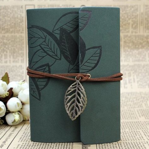 Do Something Positive For Everyday In May by Laura's Lovely Blog Boho Leaves, Diary Gift, Planner Gift, Diary Notebook, Blank Notebook, Wrap Necklaces, Note Book, Leather Notebook, Notebook Planner