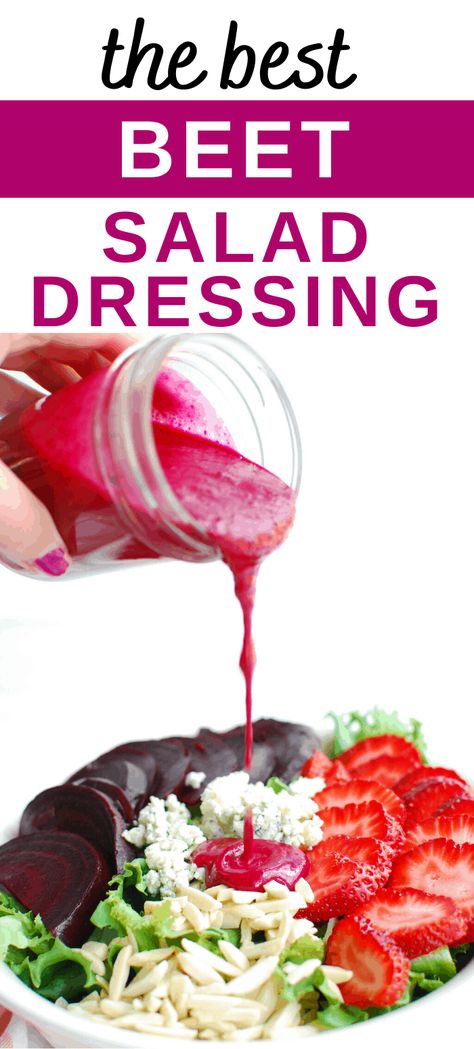 Beet Salad Dressing, Beet Dressing, Beet Salad Recipes, Favorite Salad, Salad Dressing Recipes Homemade, Beetroot Salad, Beet Recipes, Healthy Salad Dressing, Homemade Salads