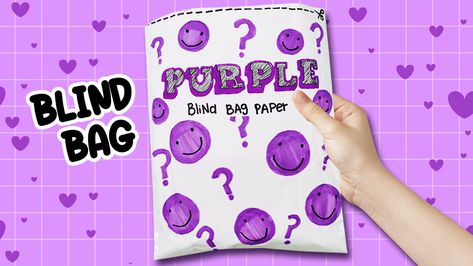 How To Make Blind Bag Paper PURPLE theme 💜 DIY: Homemade paper blind bags PURPLE theme 🟣 Tutorial paper PURPLE blind bags. ASMR / satisfying opening blind bag tag: #robloxskincare #blindbags #cinnamoroll #tiktokcompilation #tiktok #tutorial #blindbag #asmr #paper #satisfying #blindbox #paperdiy #diy #craft #papercraft Diy Homemade Paper, Paper Blind Bags, How To Make Blinds, Orange Blinds, How To Make Purple, Paper Blinds, Paper Squishy, Homemade Paper, Diy Paper Bag