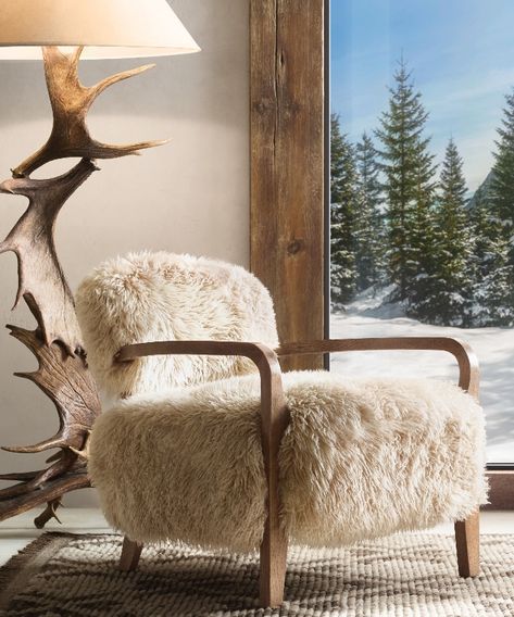 Mountain Home Makeover - Mountain Living Rh Ski House, Mountain House Decor, Ski House, Chalet Style, Mountain Living, Lodge Style, Rustic Lodge, Mountain Home, Mountain House