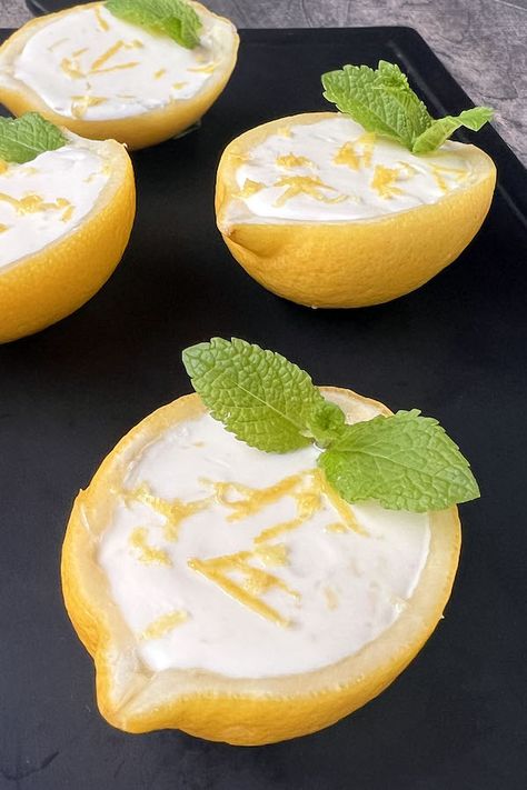 3-Ingredient Easy Lemon Posset Recipe | Mydeliciousmeals.com Frozen Lemon Mousse, Frozen Lemon Dessert, Dessert Recipes Lemon, Cup Desserts, Lemon Posset Recipe, Posset Recipe, Lemon Posset, Easiest Dessert, The Best Desserts