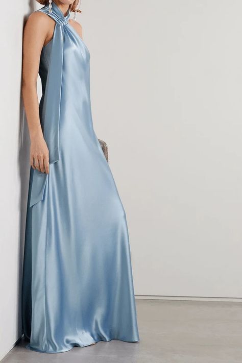 The Best Summer Dresses For All Occasions At NET-A-PORTER | SheerLuxe Light Blue Gown, Dr Grey, Lantern Dress, Mismatched Bridesmaids, Mismatched Bridesmaid Dresses, Best Summer Dresses, Ushuaia, Wedding Guest Looks, Blue Gown