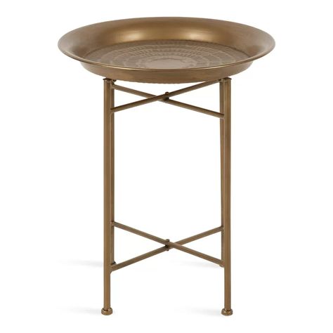 Dakota Fields Kai 20.5'' Tall Tray Top End Table & Reviews | Wayfair Plant Stand Table, Unique End Tables, Round Metal Side Table, Metal End Table, Metal Accent Table, Wide Sideboard, Metal End Tables, Perfect Coffee Table, Metal Tray