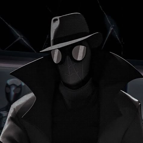 Noir Spiderman Pfp, Spiderman Noir Aesthetic, Noir Spiderman Icon, Spider Man Noir Aesthetic, Spider Man Noir Pfp, Spiderman Noir Pfp, Spider Noir Aesthetic, Spidernoir Pfp, Spider Noir Without Mask