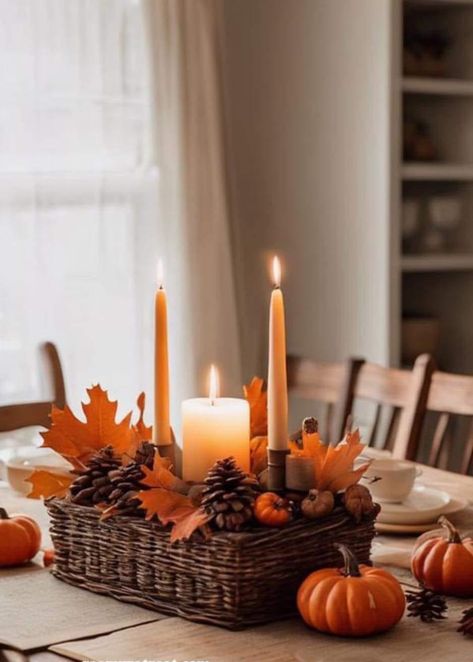 Cute Fall Table Decor, Minimal Fall Centerpieces, Autumn Table Decorations Centerpieces, Rectangle Table Centerpieces For Home, Mums Centerpiece Wedding, Autumn Home Decor Diy, Autumn Centerpieces For Table, Fall Decor Centerpieces, Autumn Aesthetic Decor