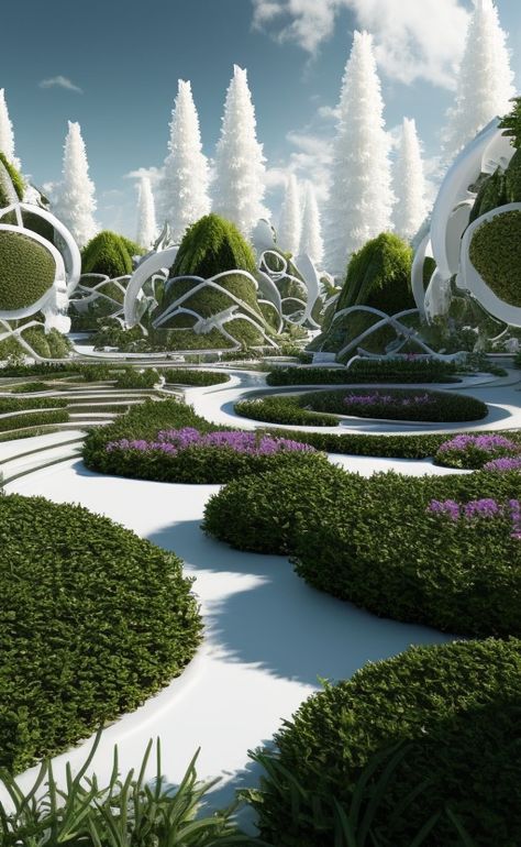 Futuristic Garden Design, Futuristic Garden, Holiday Destinations In India, Diy Events, Future Buildings, Home City, Architecture Concept Diagram, Wedding Backdrop Design, Skyscraper Architecture