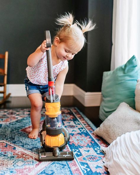 This $27 Dyson Vacuum Replica For Kids Actually Cleans Floors And Parents Love It Toy Vacuum, Burgundy Jumper, Fringe Dresses, Avocado Juice, Eyeliner Tips, Lion Tattoos, Parents Love, Independent Play, Fashion Walk