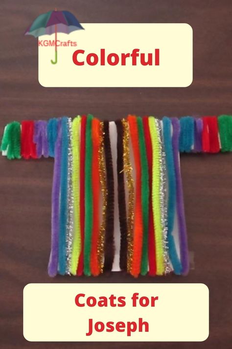 Joseph Preschool Activities, Joseph Crafts For Kids, Coat Of Many Colors Craft, Bible Class Crafts, Bible Kids Crafts, Joseph And The Coat Of Many Colors Craft, Joseph Craft, Joseph Coat Of Many Colors Craft, Kids Church Crafts