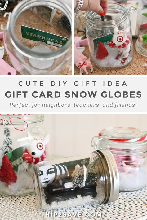 Starbucks Gifts Diy, Teacher Mason Jar Gifts, Teacher Christmas Gift Ideas Giftcard, Gift Cards For Christmas Gifts, Gift Cards For Teachers Christmas, Teacher Christmas Gifts Gift Card, Cute Gift Card Presentation Christmas, Ways To Gift A Gift Card, Ornaments Diy Gift Ideas