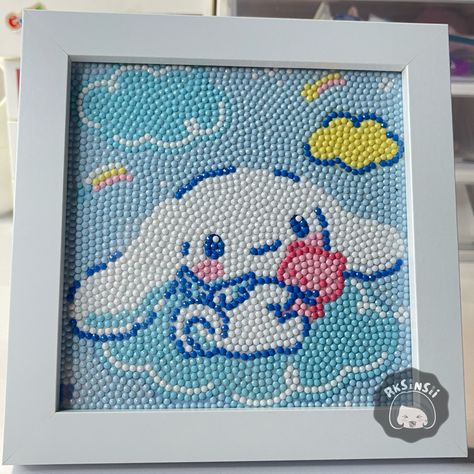 Diamond Painting Aesthetic, Diamond Painting Framing Ideas, Diamond Painting Ideas, Diamonds Painting, Modele Zentangle, Cinnamoroll Sanrio, Rhinestone Designs Templates, Painted Canvases, Diamond Dots