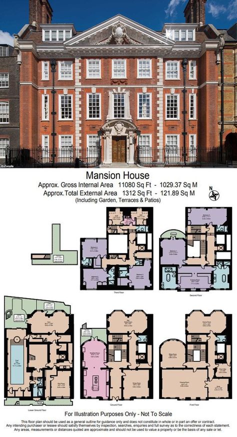 £29,950,000 (Mansion House, Cowley Street, Westminster SW1P, seven-bed) Old Mansion Floor Plans, Mansion Blueprints, Victorian House Floor Plans, Mansion Layout, Mansion Plans, Minecraft Houses Blueprints, House Plans Mansion, Mansion House, Mansion Floor Plan