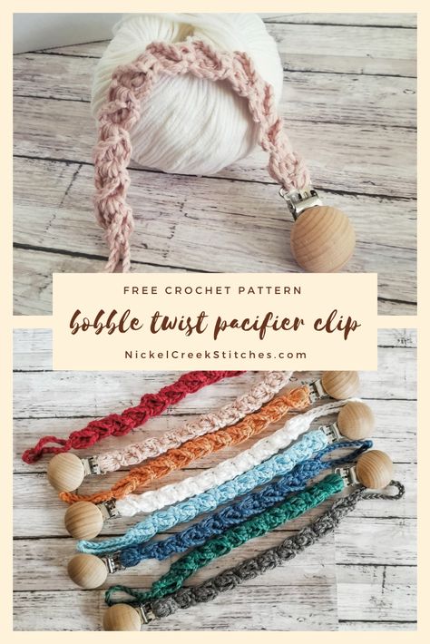 Easy Crochet Pacifier Clip, Free Crochet Pattern Pacifier Clip, Crochet Pacifier Chain Pattern Free, Dummy Clip Crochet Pattern Free, Crochet Pattern Pacifier Holder, Crocheted Pacifier Holder Free Pattern, Pacifier Clip Diy Crochet, Pacifier Crochet Pattern Free, Crochet Binky Holder