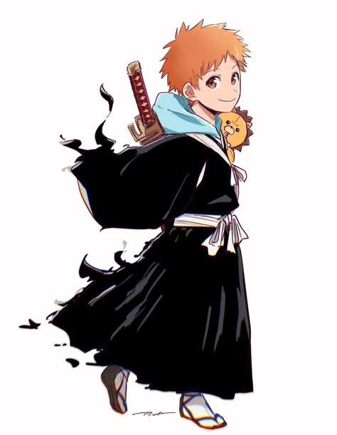 Kazui Kurosaki, Kon Bleach, Ichigo X Rukia, Bleach Oc, Bleach Funny, Bleach Anime Ichigo, Orihime Inoue, Anime Demon Boy, Bleach Fanart