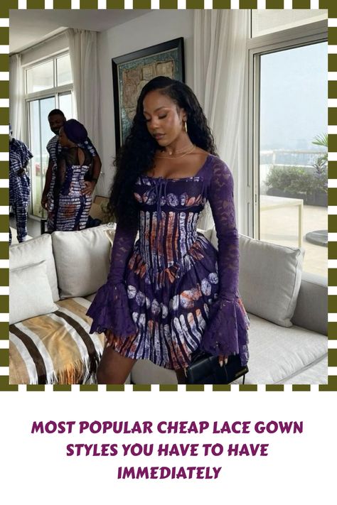 [Ad] Ankara Style, Owanbe, Aso Ebi, African Lace Gown, Nigerian Trendy Gown, Wedding Dress #lacegownstylesasoebi Flare Gown Ankara, Lace Gown Styles Aso Ebi, Ankara Dress Designs, Lace Gown Styles, Flare Gown, Gown Styles, Ankara Style, Ankara Dress, African Lace