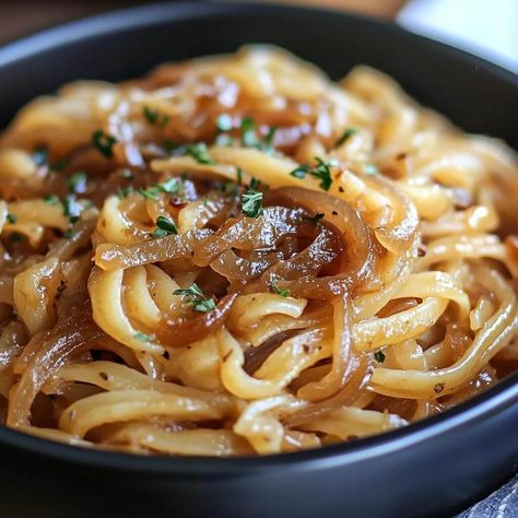 Slow Cooker Caramelized Onions Pasta, Slow Cooker Carmelized Onion Pasta, Carmelized Onions Pasta, Slow Cooker Carmelized Onions, Crockpot Sides, Slow Cooker Caramelized Onions, Caramelized Onion Pasta, Cooked Onions, Tasty Meatloaf Recipe