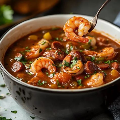 Shrimp and Sausage Gumbo Recipe: A Flavorful Southern Classic Gumbo Aesthetic, Easy Gumbo Recipe Simple, Southern Gumbo, Fish Gumbo, Shrimp And Sausage Gumbo Recipe, Gumbo Roux Recipe, Gumbo Slow Cooker, Gumbo Roux, Shrimp Gumbo Recipe