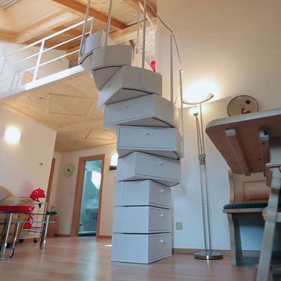 Drawers Under Stairs, Stairs Shoe Storage, Under Stairs Shoe Storage, Under Stairs Drawers, Foldable Stairs, Small Loft Apartments, Retractable Stairs, Folding Stairs, Spiral Stair