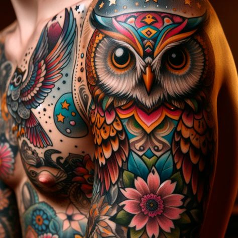 Stunning owl tattoo ideas perfect for showcasing wisdom and mystery. Find inspiration for your next ink! #tattoo_art #tattoo_sketch #tattoo #tattoo_for_woman #tattoo_ideas #tattoo_for_man Leg Tattoo Sleeve, Tattoo Art Ideas, Owl Legs, Owl Tattoo Ideas, Mens Owl Tattoo, Owl Tattoo Sleeve, Cute Owl Tattoo, Woman Tattoo, Sketch Tattoo