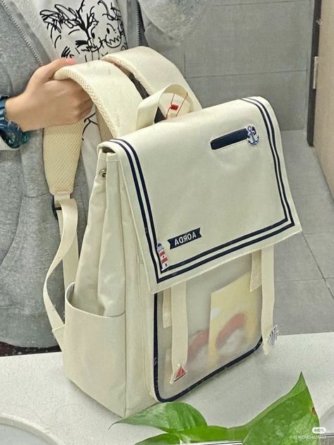 School Bag Highschool, Korean College Bag, Korean Backpack Student, Korean Backpack Aesthetic, Korean School Bag Aesthetic, Korean Bag Aesthetic, Cute School Bags Highschool, Japanese Bag School, Japan School Bag