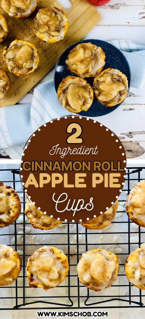 collage of cinnamon roll apple pie cups on wooden counter Apple Pie Cups In Muffin Tin, Cinnamon Buns With Apple Pie Filling, Recipe Using Canned Cinnamon Rolls And Apple Pie Filling, Cinnamon Buns And Apple Pie Filling, Cinnamon Bun Apple Pie Pillsbury, Mini Cinnamon Roll Apple Pie Cups, Apple Pie Filling And Cinnamon Rolls, Apple Pie Cinnamon Roll Muffins, Apple Pie Pillsbury