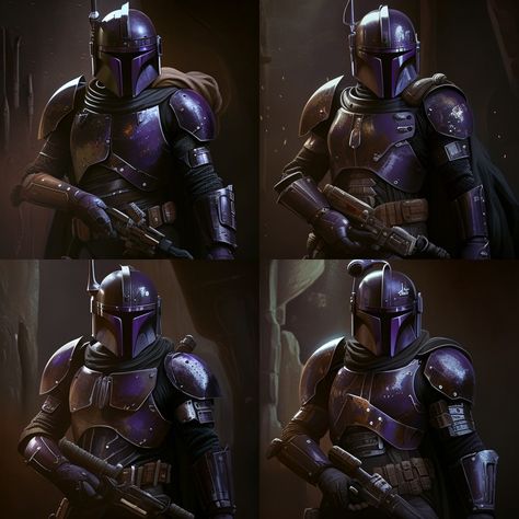 Purple Mandalorian, Mandalorian Oc, Future Armor, Space Armor, Mandalorian Cosplay, Mandalorian Armor, Star Wars Characters Pictures, Star Wars Yoda, Star Wars Jedi