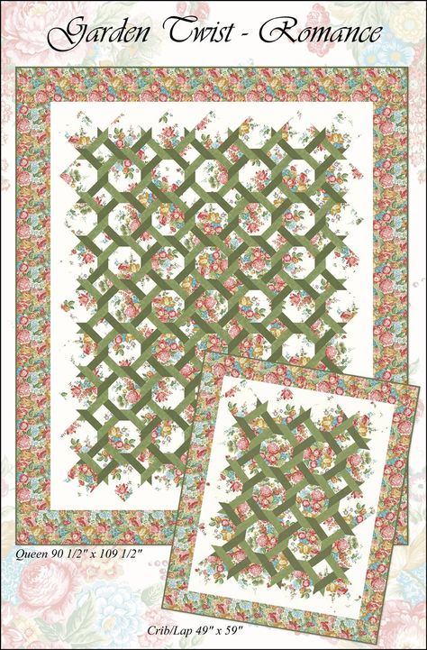 Lattice Quilts, Twist Quilt Pattern, Shabby Quilt, Quilt Templates, Shabby Chic Quilts, Lattice Quilt, Amazing Quilts, Lap Quilt Patterns, Hexagon Quilts