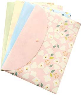 Qifumaer 4pcs Plastic File Pockets Folders A4 Popper Envelope Wallets Holder Floral Pattern for Foolscaps Documents Storage Bags Organisers Office School Students Girls 33.3 * 23cm Filing Storage, Receipt Organization, Stationery Organizer, Office Storage Solutions, Cute School Stationary, Kawaii School Supplies, Stationary Supplies, Cool School Supplies, Stationary School