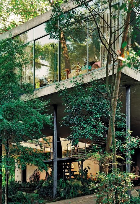 The brilliance of Brazilian modernism Building Futuristic, Brazil Houses, House Of Glass, Elevated House, Brazilian Culture, Houses Architecture, House Architecture, Futuristic Architecture, Brutalism