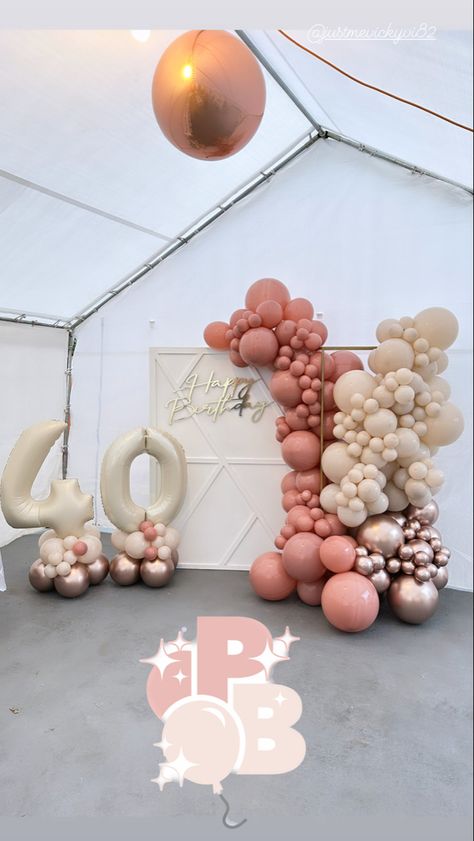 40th Birthday Backdrop Ideas, 40th Birthday Decor For Women, Birthday Party Ideas 40th For Women, 40th Birthday Ideas For Women Balloons, Backdrop 40th Birthday, 40th Birthday Balloons For Woman, Women 40th Birthday Ideas, 40th Birthday Party Balloons, 40th Birthday Backdrop