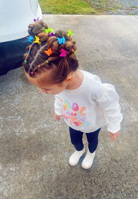 Easy Toddler Hairstyles, Cute Toddler Hairstyles, Girly Hairstyles, Easy Little Girl Hairstyles, Girl Hair Dos, Lil Girl Hairstyles, Easter Hairstyles For Kids, Toddler Hairstyles Girl