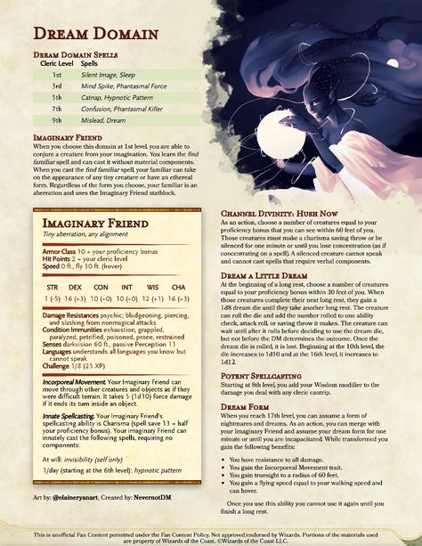 Cleric Domain Homebrew, Dnd Cleric Homebrew, Cleric Domains 5e Homebrew, Dnd 5e Homebrew Cleric Subclasses, Cleric Subclass Homebrew, Dnd Dream Monster, Knowledge Cleric Dnd, Dnd 5e Homebrew Cleric Domain, Dnd Cleric Ideas