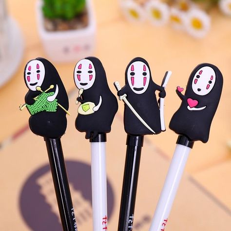 Type: Gel Pen Writing Point: 0.5mm Material: Plastic Pen body: about 16cm Anime School Supplies, Faceless Man, Japan Cartoon, Korean School, Funny Kawaii, Faceless Men, School Pens, Writing School, Anime School