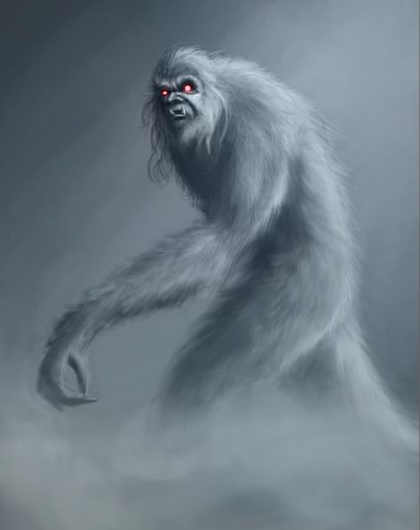 Monkey Monster, Bigfoot Drawing, Bigfoot Pictures, Matterhorn Mountain, Yeti Bigfoot, Monster List, Icewind Dale, Bigfoot Art, Godzilla Monsters