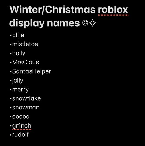 Roblox display names Cute Display Names Roblox Ideas Matching, Cute Christmas Roblox Display Names, Roblox Display Names Matching, Display Name Ideas Roblox Girl, Preppy Display Names Roblox Ideas, Cool Roblox Display Names, Y2k Roblox Display Names, Preppy Roblox Display Names, Funny Display Names