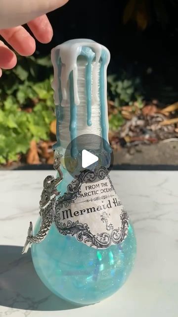 Diy Potion Bottles Halloween, Decorative Potions, Potion Bottles Diy, Witch Potion Bottles, Arctic Mermaid, Diy Potion Bottles, Forest Apothecary, Color Changing Potion, Whimsy Witch