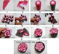 Simple Polymer Clay Canes, Crea Fimo, Diy Fimo, Polymer Clay Cane Tutorial, Clay Cane, Clay Canes, Polymer Clay Mold, Polymer Clay Jewelry Tutorials, Polymer Clay Cane