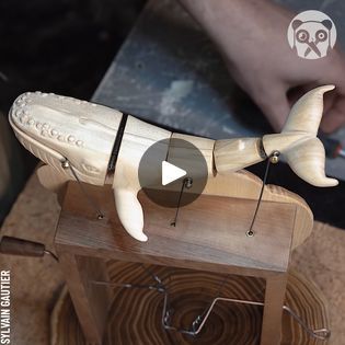 2M views · 45K reactions | Making a mechanical whale out of wood | Making a mechanical whale out of wood Partner: Sylvain Gautier - Sculpteur / Ébéniste - | By Bored Panda Art | Facebook Kinetic Toys, Wood Jewelry Diy, Diy Yard Games, Mechanical Animals, Wooden Whale, Rope Crafts Diy, Diy Jar Crafts, Panda Art, Country Christmas Decorations