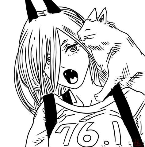 Power Csm Manga, Csm Manga, Power Csm, Power Manga, Chainsaw Man Power, Chainsaw Man Manga, Anime Lineart, Man Icon, Drawing Images