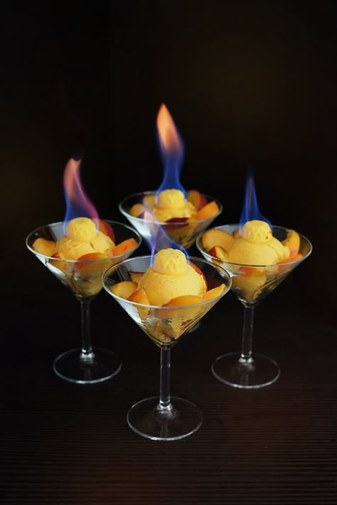 Apricot Ice Cream, Fire Magick, Summer Solstice Party, Creamy Honey, Drink Desserts, Fire Magic, Feeling Grateful, Molecular Gastronomy, Fancy Desserts