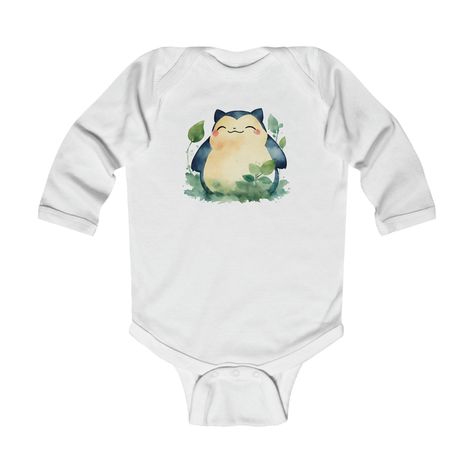 Snorlax baby onesie for sale on our etsy shop now! YebbaDesignsCo Pokemon Baby Clothes, Baby Registry, Baby Needs, Baby Bear, Long Sleeve Bodysuit, Baby Onesies, Baby Clothes, Gender Neutral, Pokemon