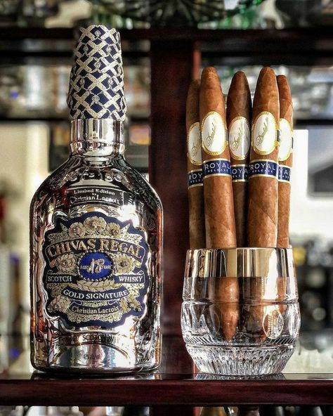 Chivas Regal, Mens Luxury Lifestyle, Money Lifestyle, Premium Cigars, Good Cigars, Rich Money, Alcohol Bottles, Cigars And Whiskey, Mens Luxury