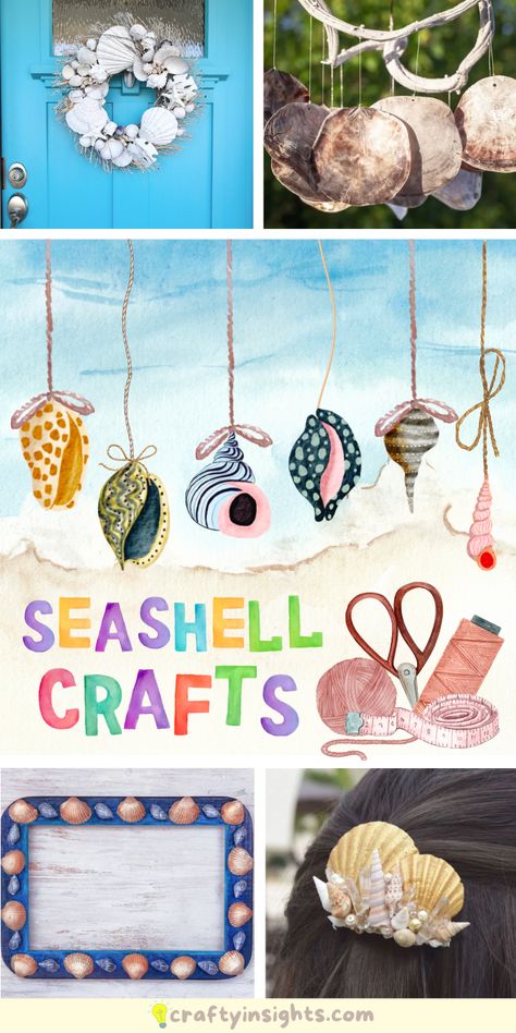 Do you love seashells? We do too. Here are some creative seashell craft ideas that’ll impress your friends and family! seashell crafts home decor | seashell crafts DIY | seashell crafts wreaths & garlands | seashell crafts night lights | seashell projects | seashell projects DIY | seashell projects craft ideas | seashell projects wreaths & garlands | seashell projects DIY beach crafts | seashell project candle holders | seashell project pots & planters | seashell Christmas ornaments Crafts To Do With Seashells, Seashell Projects Diy, Seashell Projects Craft Ideas, Seashell Crafts Diy, Diy Beach Crafts, Diy Seashell Crafts, Beach Projects, Crafts Wreaths, Ocean Goddess