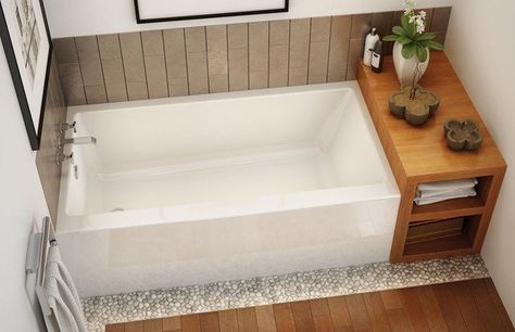 Extra Wide Bathtub - Ideas on Foter Bathroom Ideas Large, Wide Bathtub, Bathtubs For Small Bathrooms, Alcove Tub, Large Bathtubs, Bathroom Renovation Cost, Bathtub Sizes, Diy Bathtub, Soaking Tubs