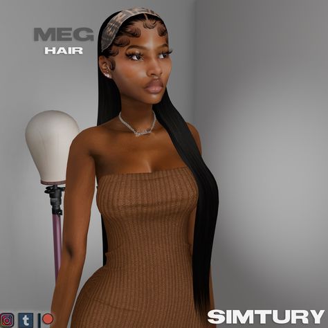 Meg Hairstyle   DOWNLOAD HERE Sims 4 Black Ponytail, Sims 4 Hq Hair, Sims 4 Cc Boujee Clothes, Simtury Cc Hair, Sims 4 Mom Hair, Sims Urban Hair, Sims 4 Cc Free Downloads Hair, Sims 4 Alpha Cc Furniture Living Room, Sims 4 Hair Urban