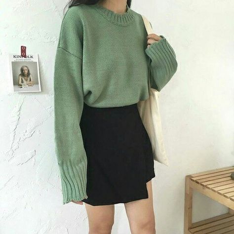 Baggy Clothes, Korean Fashion Trends, Green Outfit, Fashion Korean, Pin Board, Colourful Outfits, Korean Outfits, Cute Fashion, Aesthetic Clothes